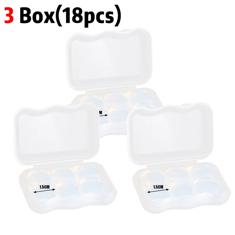 Soft Silicone Noise Cancelling Earplugs Pack of 6