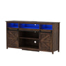 Farmhouse LED Wood Sliding Barn Door TV Stand