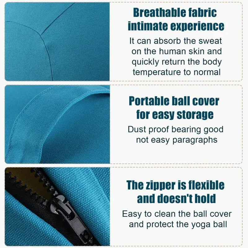 65cm Breathable Yoga Ball Protective Cover With Handle - Omega Lifestyles