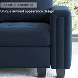 Modern Velvet L-Shaped Sectional Sofa With Chaise - Omega Lifestyles