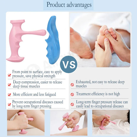 Set Of 2 T-Shaped Deep Tissue Thumb Massagers - Omega Lifestyles
