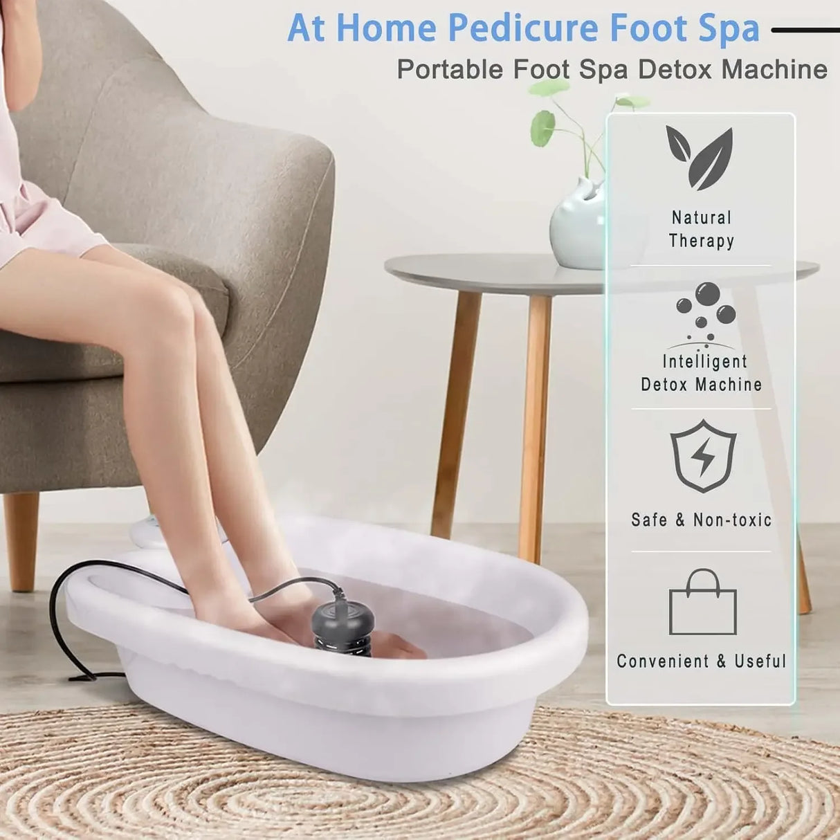 Ion Detox Foot Massager With Massage Basin - Omega Lifestyles