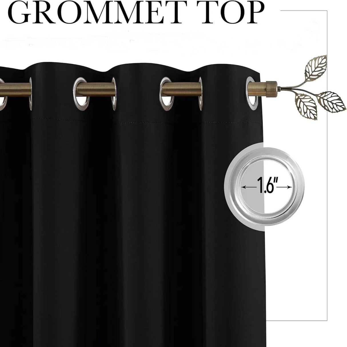 Noise Reduction Grommet Top Room Divider Curtain
