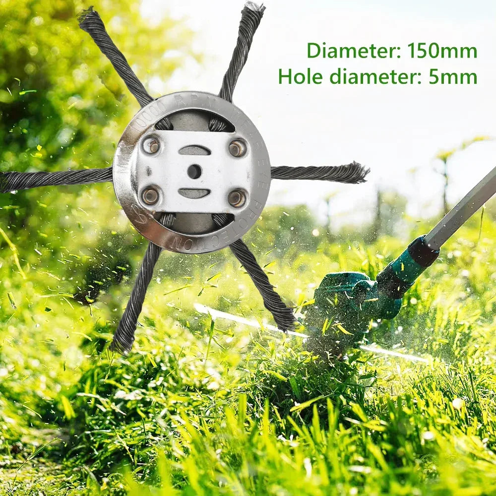 6-Inch Universal Steel Wire Grass Trimmer Replacement Head - Omega Lifestyles