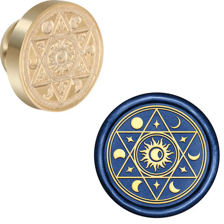 Wooden Handle Brass Seal Head Wax Seal Stamp - Omega Lifestyles