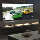 Modern Wooden Floating TV Stand With LED Lights