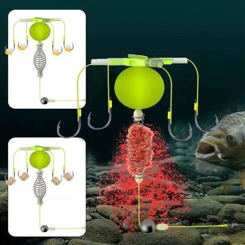 Set of 2 High Carbon Steel Explosion Hook Fishing Bait Cages - Omega Lifestyles