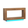 Wooden Farmhouse Console Table With 6000-Color Lighting