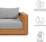 Acacia Wood Outdoor Patio Loveseat - Omega Lifestyles