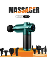 Electric Massage Gun With 8 Heads Touch Screen - Omega Lifestyles
