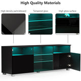 Modern High Gloss LED TV Stand With Storage Cabinet