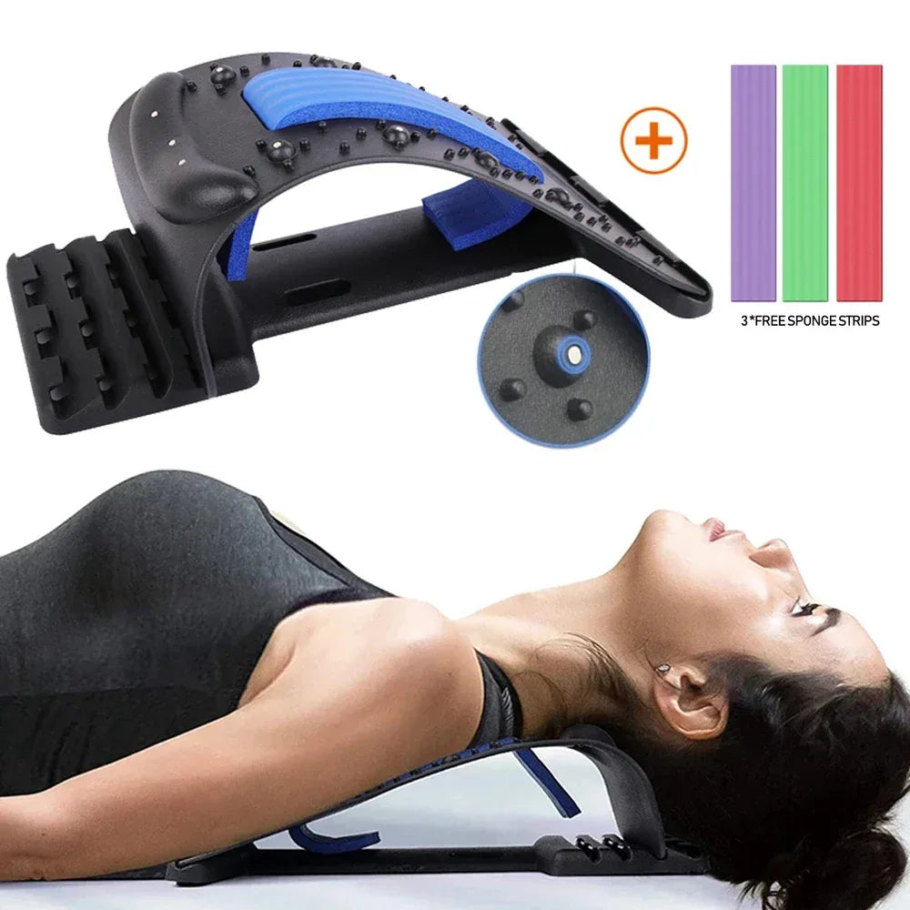 Adjustable Magnetic Neck Lumbar Spine Stretcher and Massager - Omega Lifestyles