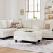 Velvet L-Shaped Sectional Sofa With Ottoman - Omega Lifestyles