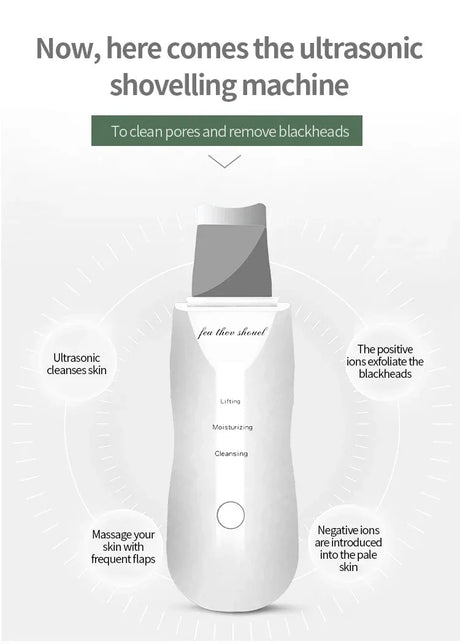 Deep Vibrate Ultrasonic Facial Skin Scrubber Cleaner Massage Device - Omega Lifestyles