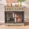 Indoor Wooden Dog Crate Furniture With Adjustable Feeder - Omega Lifestyles