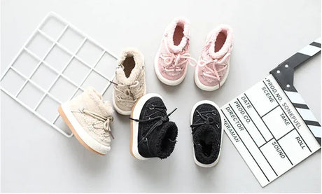 Winter Plush Ankle Baby Snow Boots With Rubber Sole - Omega Lifestyles