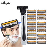 19-Piece Stainless Steel Razor Blade Refills For Men - Omega Lifestyles