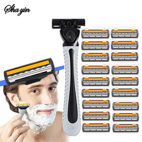 19-Piece Stainless Steel Razor Blade Refills For Men - Omega Lifestyles