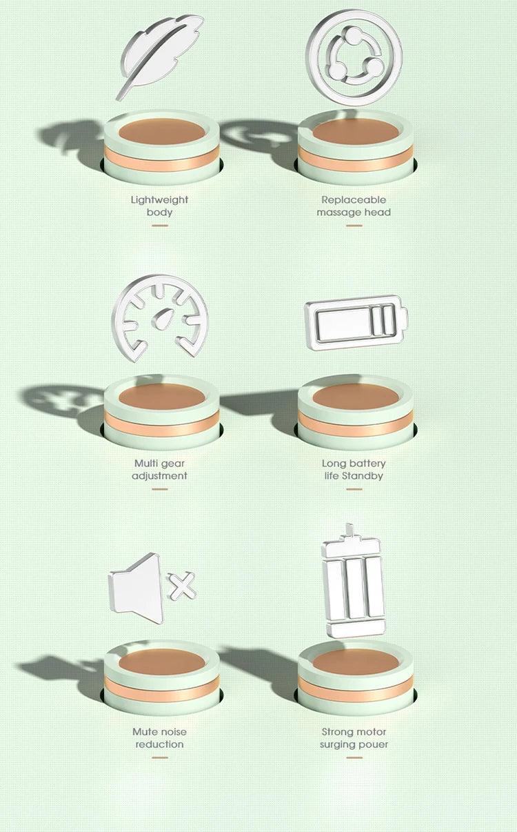 LCD Intelligent Frequency Control Mini Portable USB Massage Gun - Omega Lifestyles