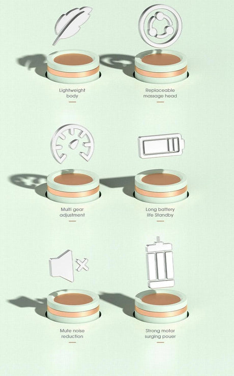 LCD Intelligent Frequency Control Mini Portable USB Massage Gun - Omega Lifestyles