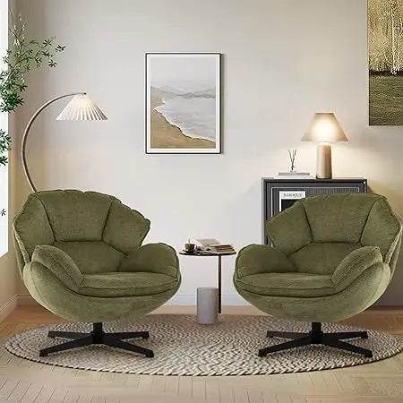 Ergonomic Swivel Living Room Chair with Metal Legs - Omega Lifestyles