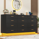 Modern 12-Drawer Dresser With Built-In Charging Station