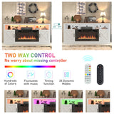 Farmhouse Living Room Fireplace TV Stand Console