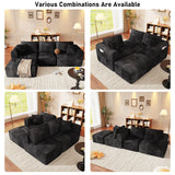 Modular L-Shaped U-Shaped Convertible Ottoman Sectional Sofa