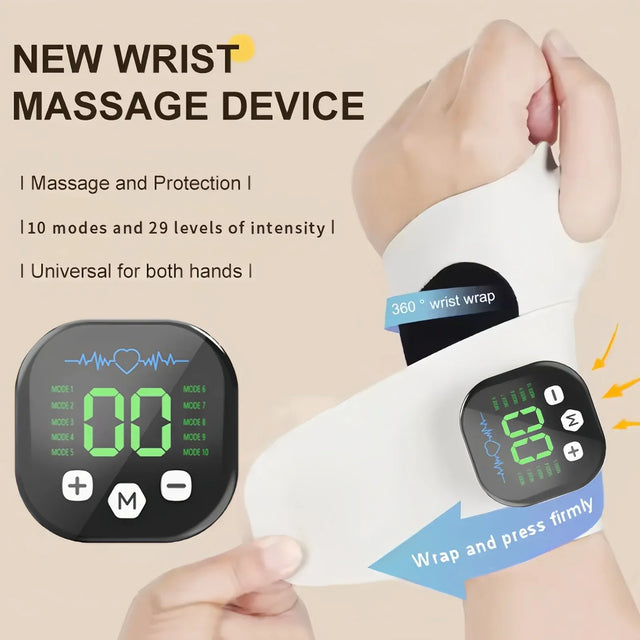 Cordless Electric Wrist Massager With 8 Modes and 30 Intensities - Omega Lifestyles