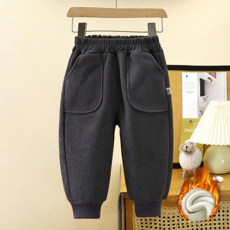 Winter Warm Kids Velvet Thickened Polyester Pants - Omega Lifestyles