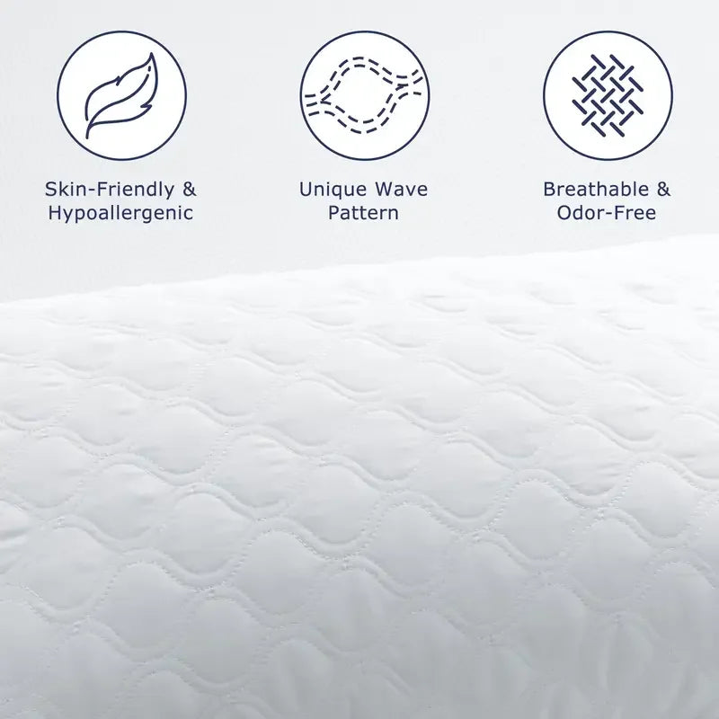 Set Of 2 Soft Hypoallergenic Neck Support Pillows Standard Queen