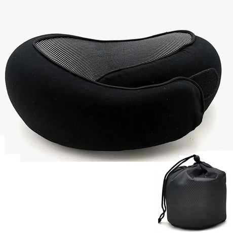 Memory Foam Travel Neck Pillow Adjustable U-Shape Support - Omega Lifestyles