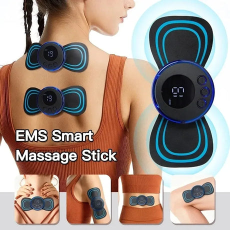 Electronic Mini Cervical Pulse Massage Patch For Muscle Pain Relief - Omega Lifestyles