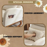 Beige Linen Upholstered Nursery Rocking Chair - Omega Lifestyles