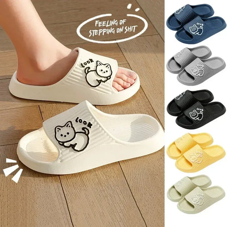 Women’s Thick Platform Non-Slip Indoor Cartoon Slippers - Omega Lifestyles