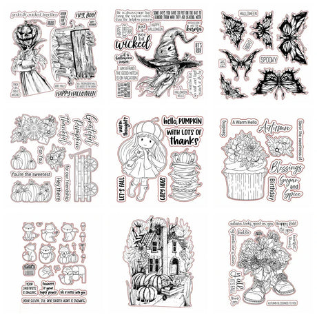 Halloween Silicone Pumpkin Girl Cutting Dies Set - Omega Lifestyles