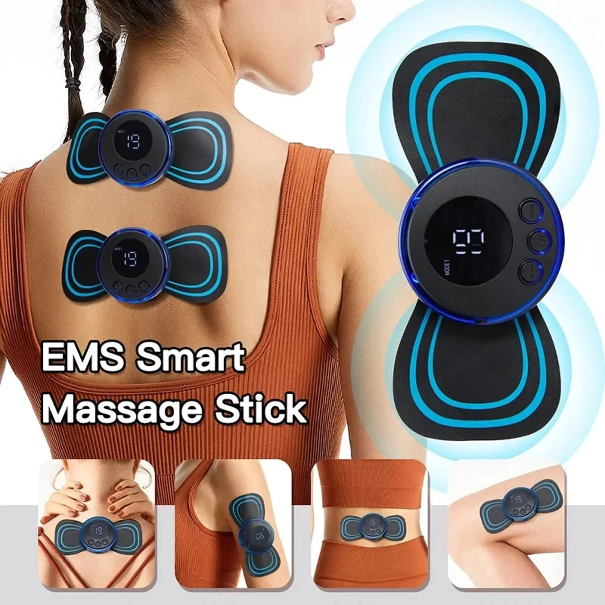 Electronic Mini Cervical Pulse Massage Patch For Muscle Pain Relief - Omega Lifestyles