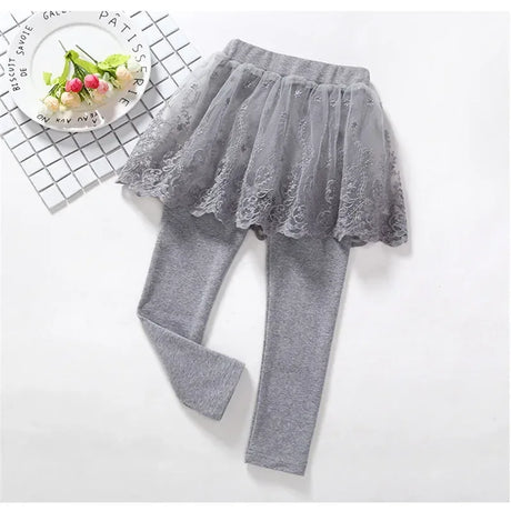 Girls Cotton Lace Skirt-Pants Leggings Winter Tights - Omega Lifestyles