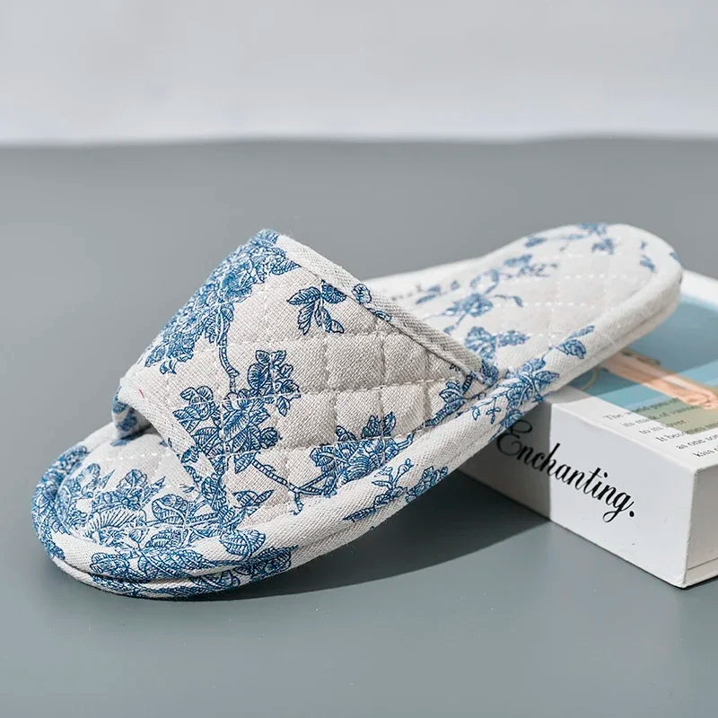 Cotton Floral Lightweight Antislip Indoor Women’s Slippers