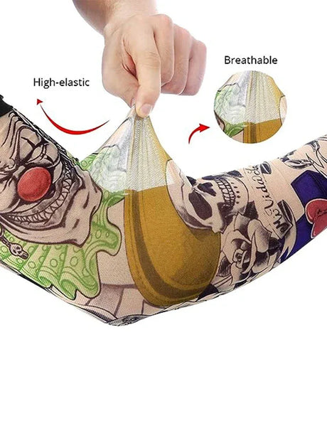 Floral Temporary Tattoo Sleeve With Sun Protection - Omega Lifestyles
