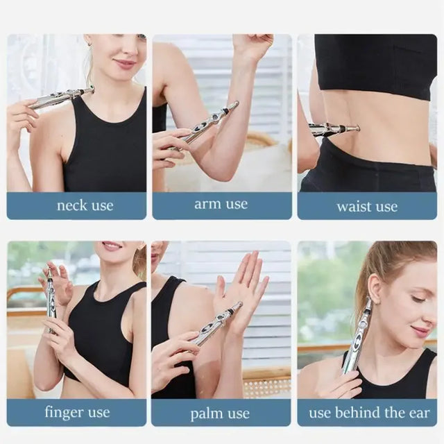 5-Head Electric Acupuncture Point Massage Pen Pain Relief - Omega Lifestyles