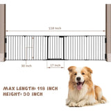 Metal Safety Playpen Multi-Purpose Adjustable 5-Panel Fence