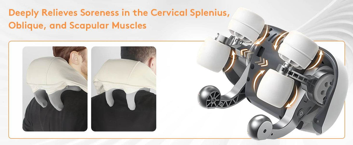 Wireless Electric 4D Kneading Neck And Back Massager - Omega Lifestyles