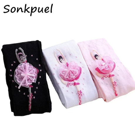 Girls Cotton Cartoon Soft Knit Autumn Tights - Omega Lifestyles