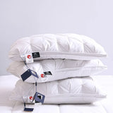 95% Goose Down Like Anti-Snore Cotton Sleeping Pillow 48x74cm Low - Omega Lifestyles