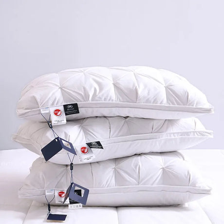 95% Goose Down Like Anti-Snore Cotton Sleeping Pillow 48x74cm Low - Omega Lifestyles