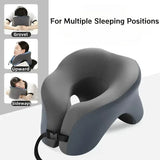 Memory Foam Travel Neck Pillow With Massage Support - Omega Lifestyles