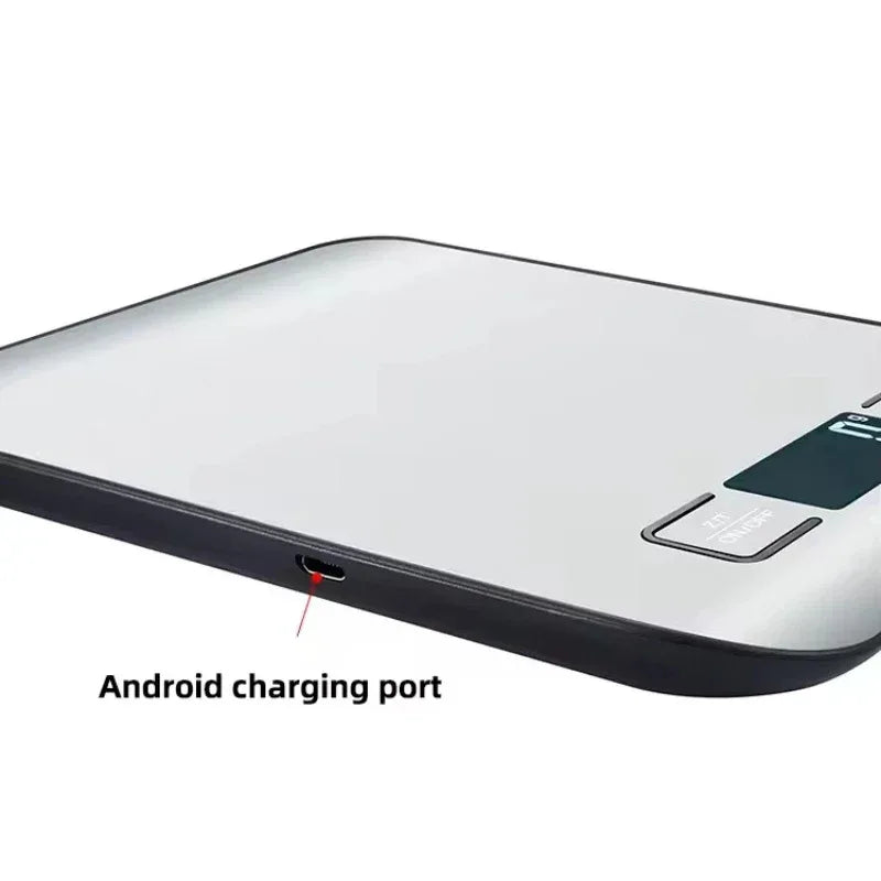 Digital Kitchen Scale Stainless Steel Panel With LED Display - Omega Lifestyles