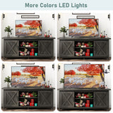 Farmhouse Sliding Barn Door Rustic TV Stand