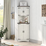 Farmhouse 5-Tier Engineered Wood Corner Storage Cabinet
